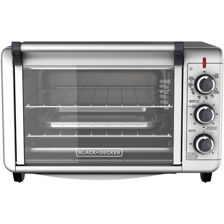 BLACK and DECKER 6-Slice Convection Countertop Toaster Oven Silver TO3000G